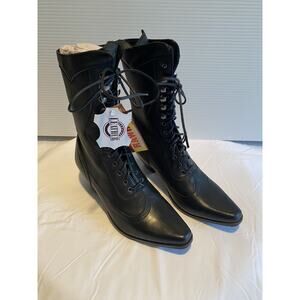 Abilene Women's “Rawhide” Victorian Lace Up Boot, Snip Toe Size 6.5